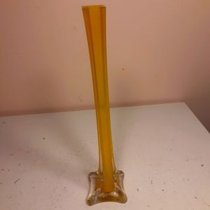 Vintage Eiffel Tower Yellow bud vase
